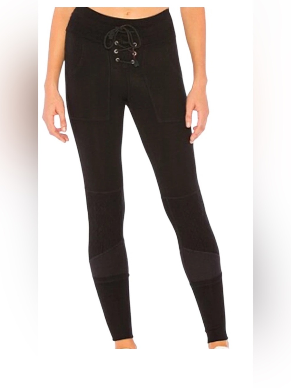 FP Movement Surya High Waist Leggings Black Size Small S Lace Up Free People